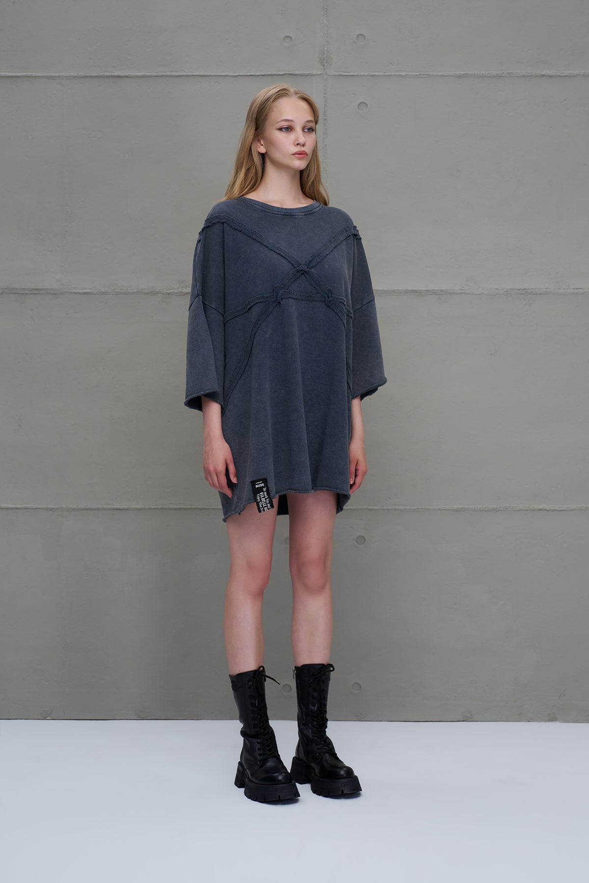 Antrasit Oversize Sweatshirt 18233
