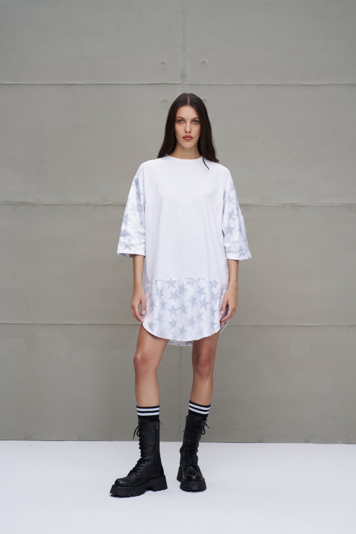 Beyaz Oversize T-Shirt 18245