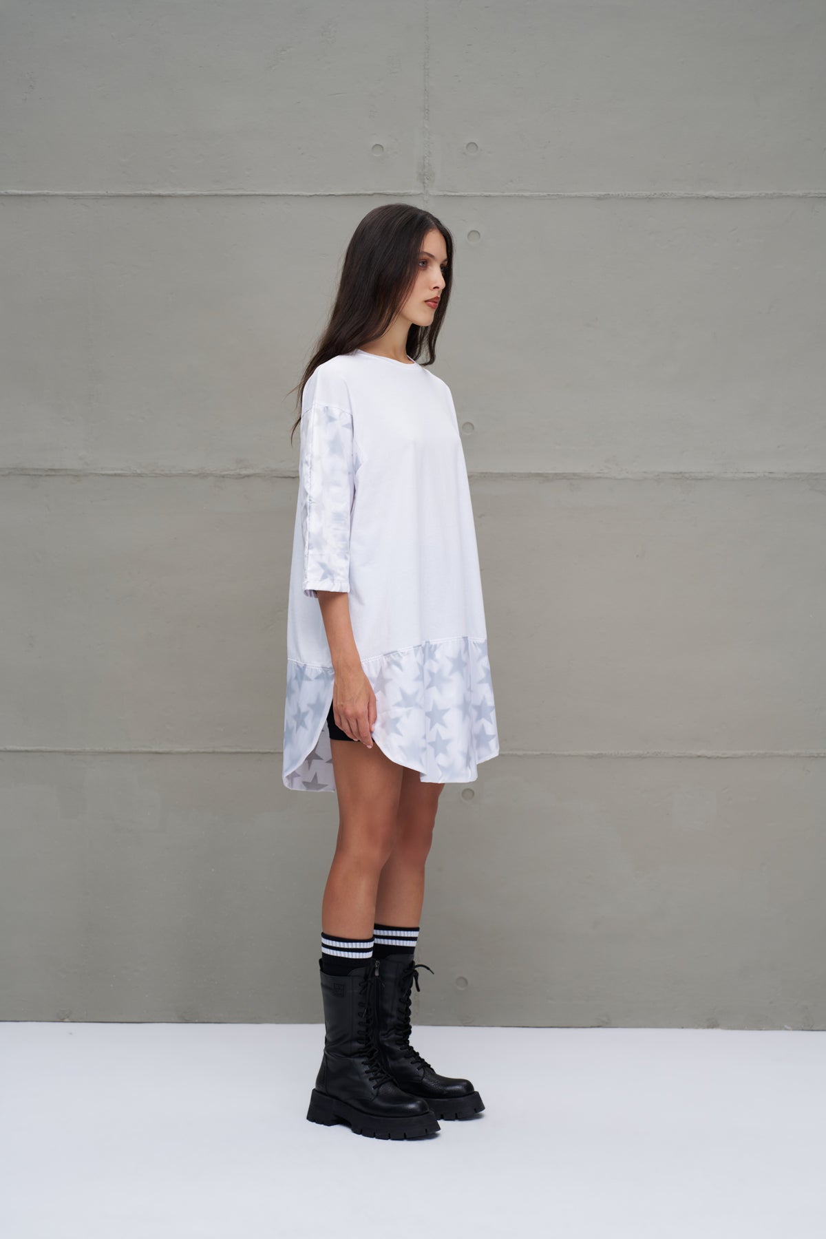 Beyaz Oversize T-Shirt 18245