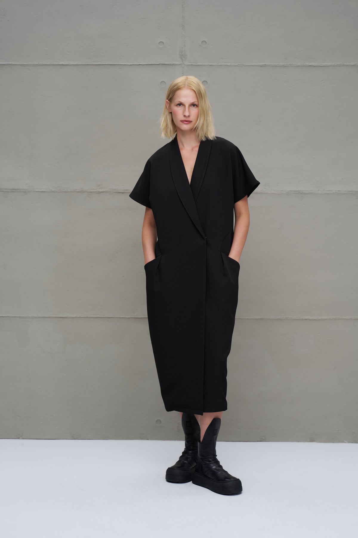 Siyah Oversize Uzun Elbise 18275