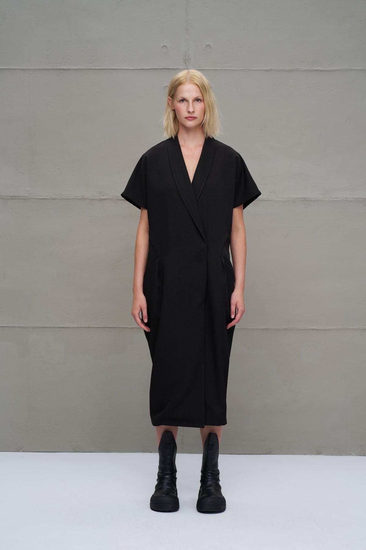 Siyah Oversize Uzun Elbise 18275