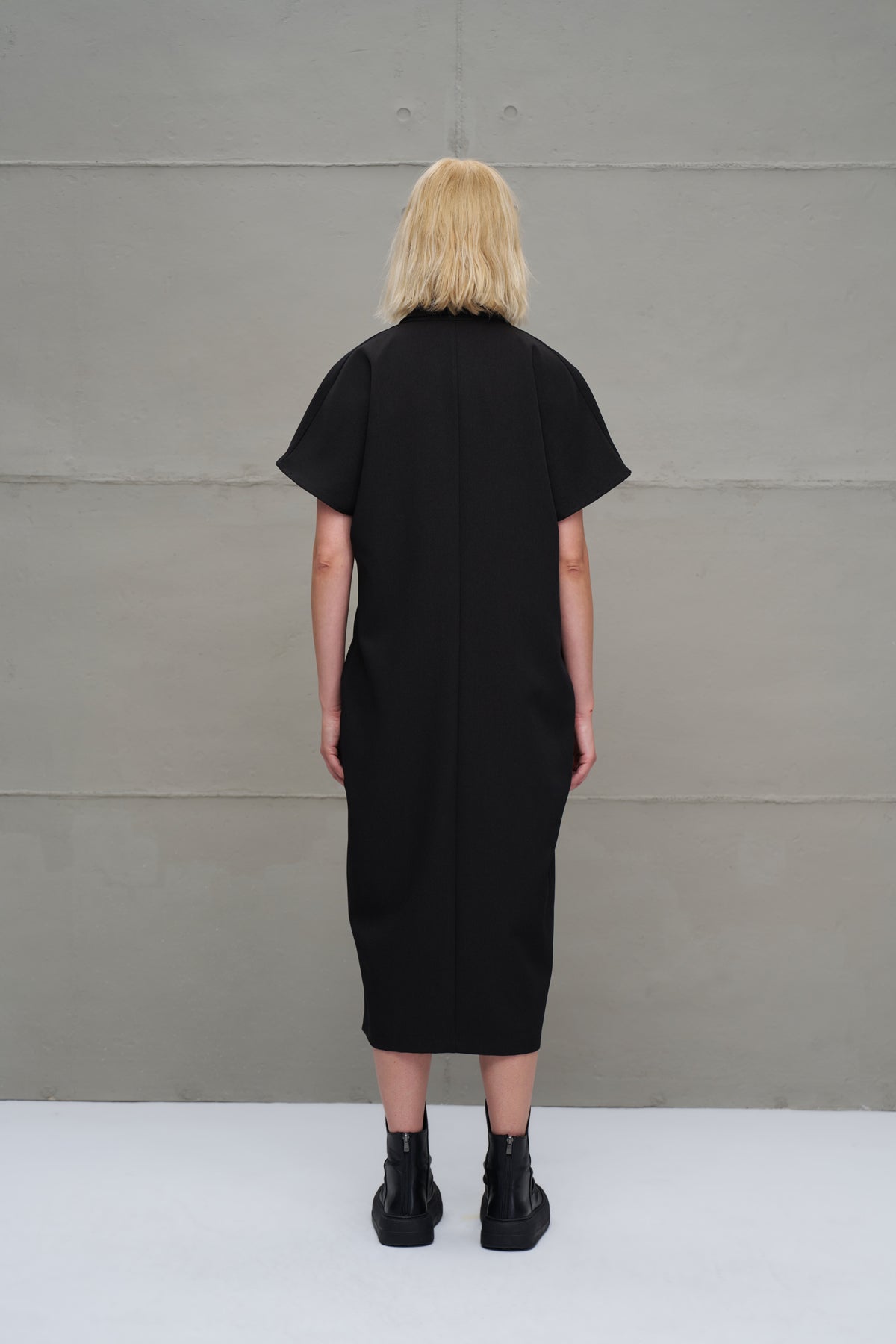 Siyah Oversize Uzun Elbise 18275