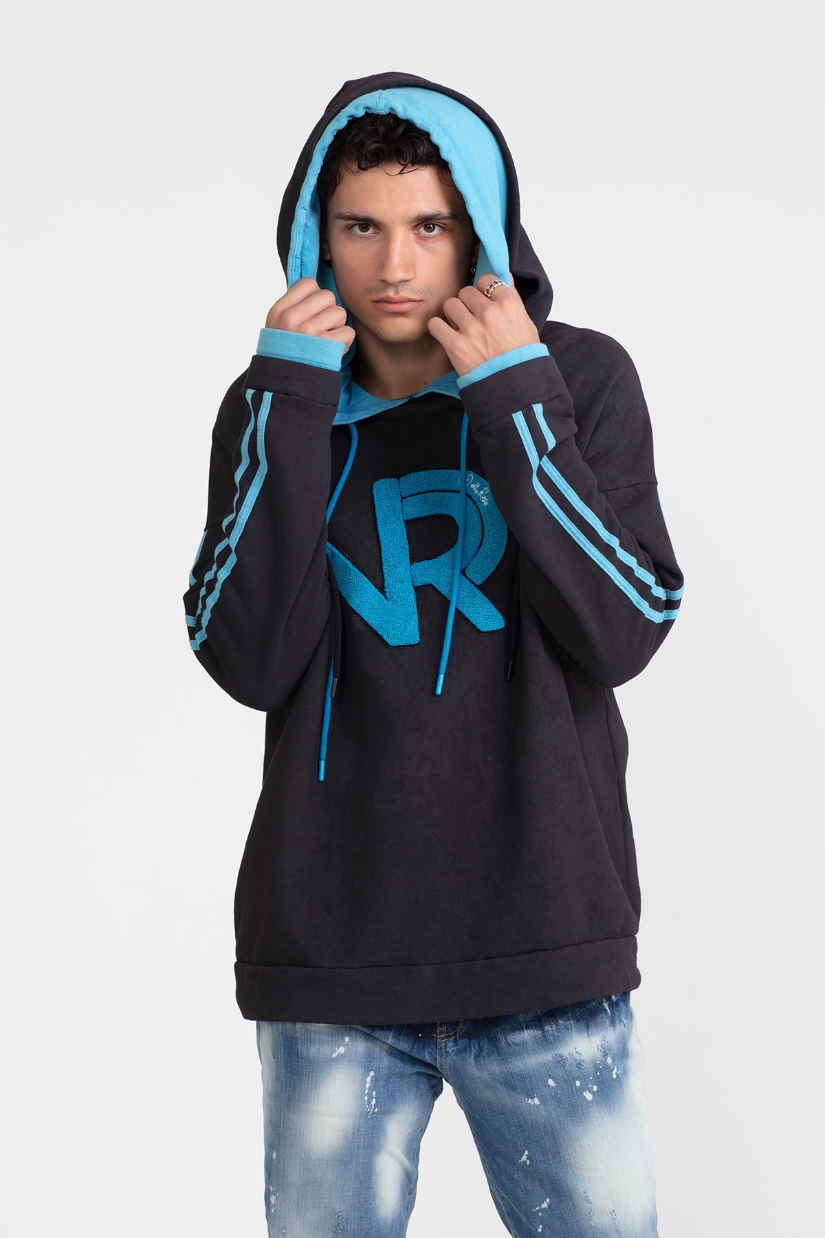 Siyah Mavi  Sweatshirt 1016