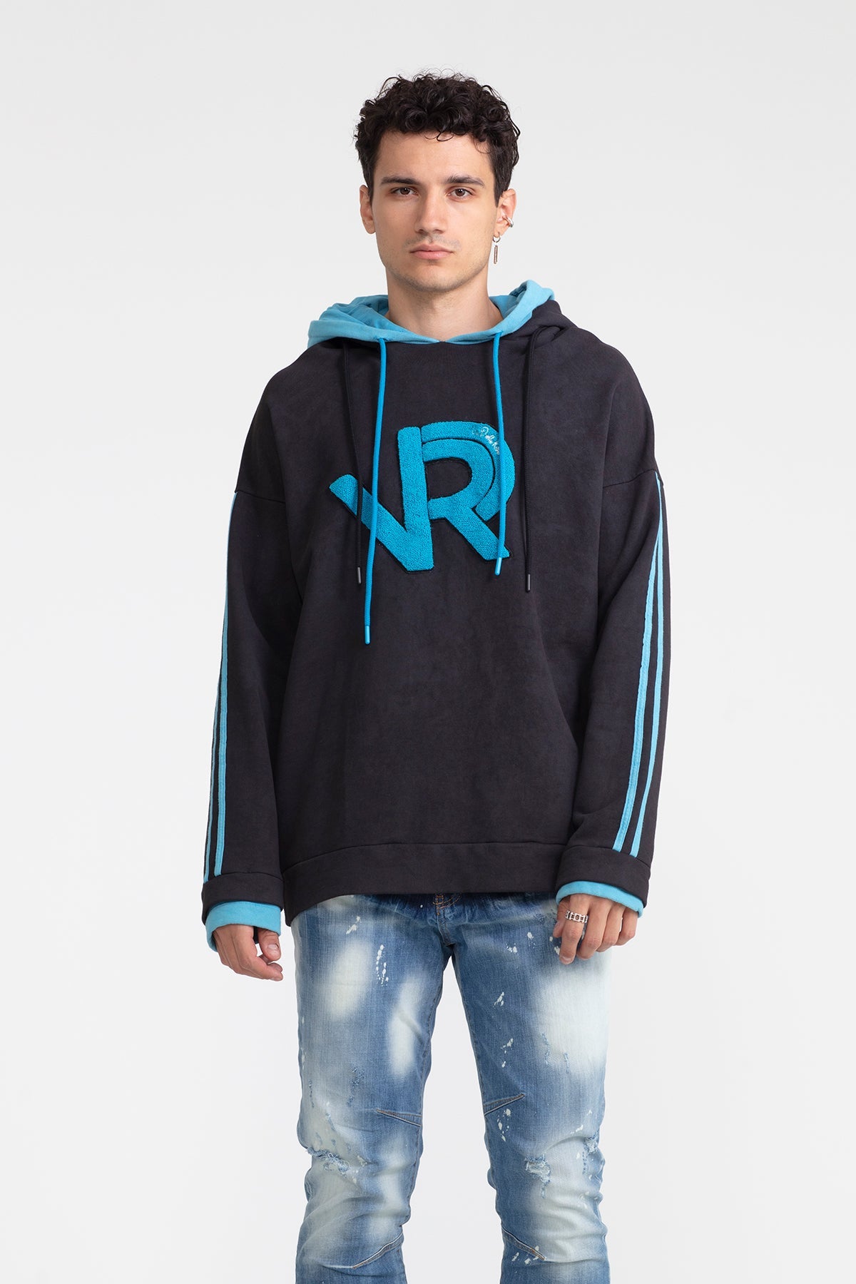 Siyah Mavi  Sweatshirt 1016