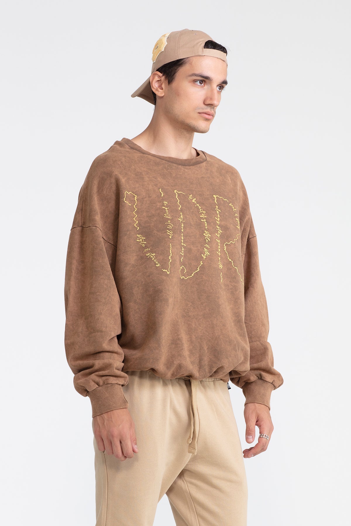 Kahverengi  Sweatshirt 1019