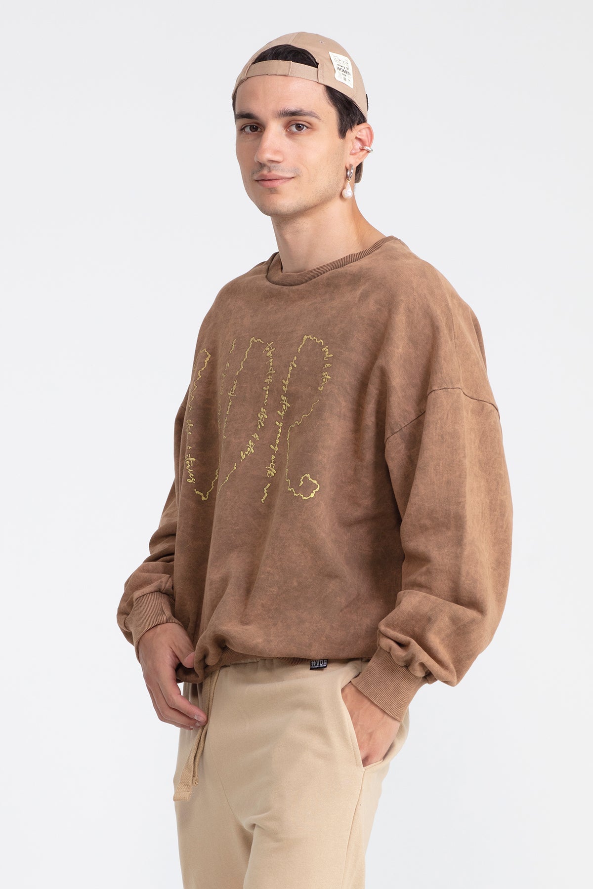 Kahverengi  Sweatshirt 1019