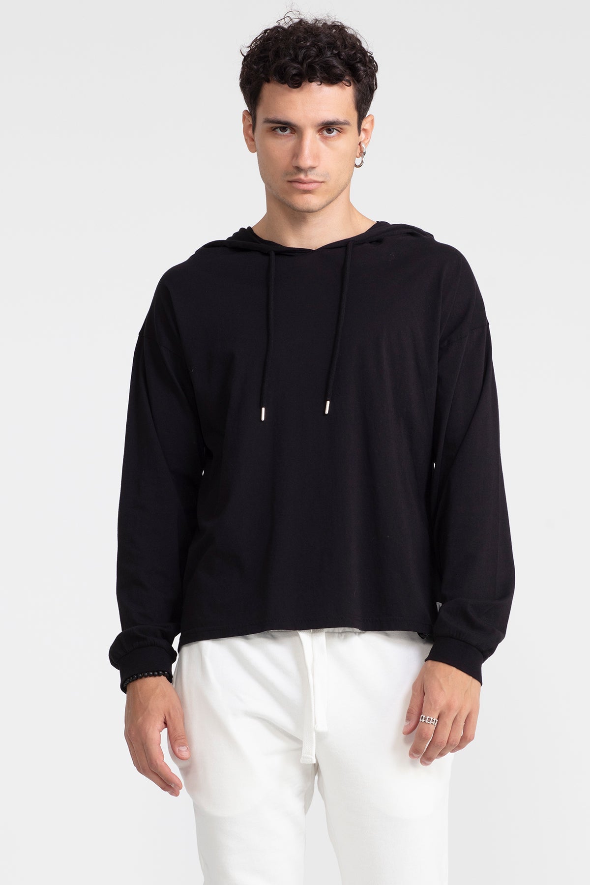 Siyah  Uzun T-shirt 1055