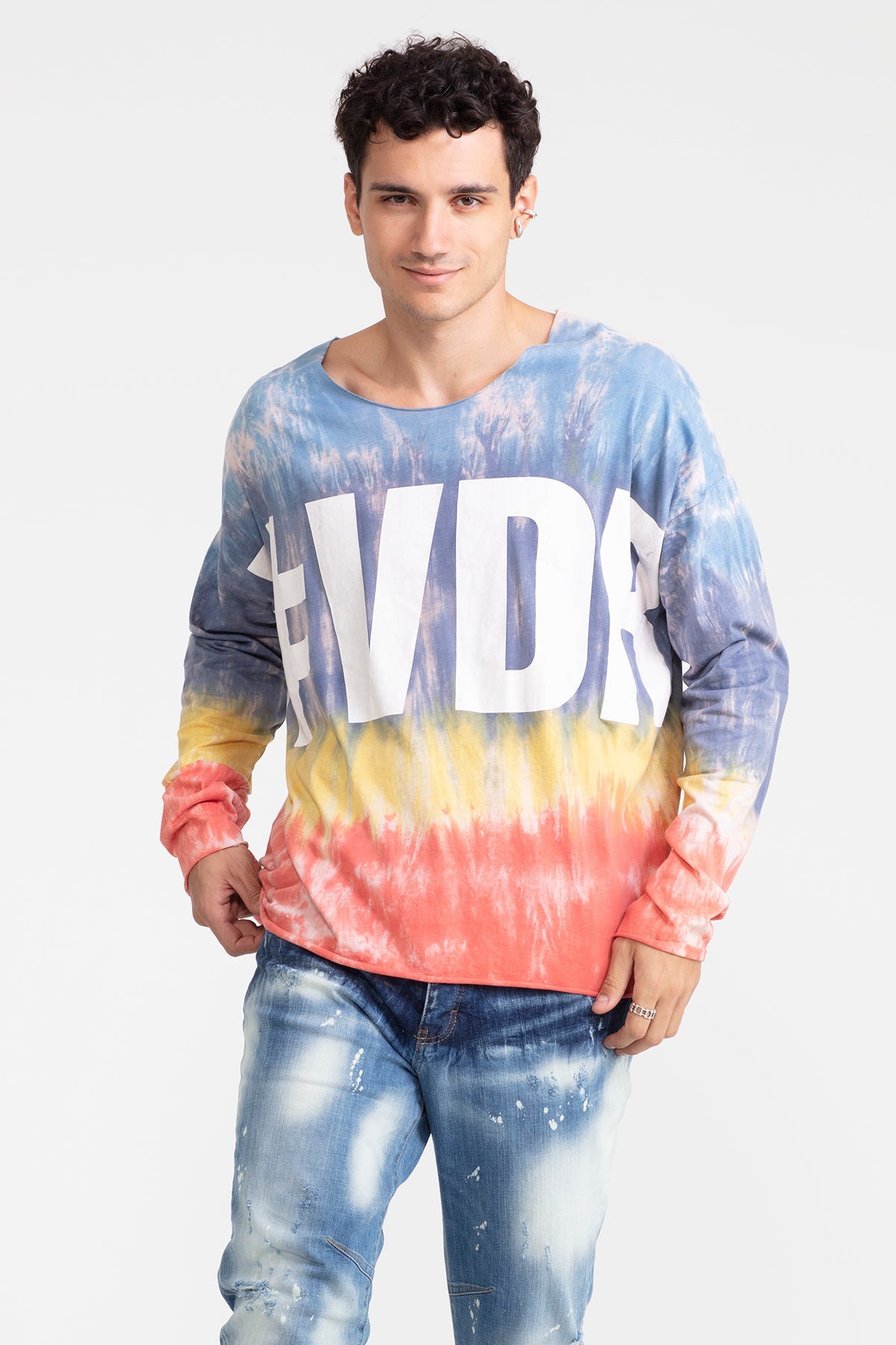 Çok Renkli Batik  Uzun T-shirt 1059