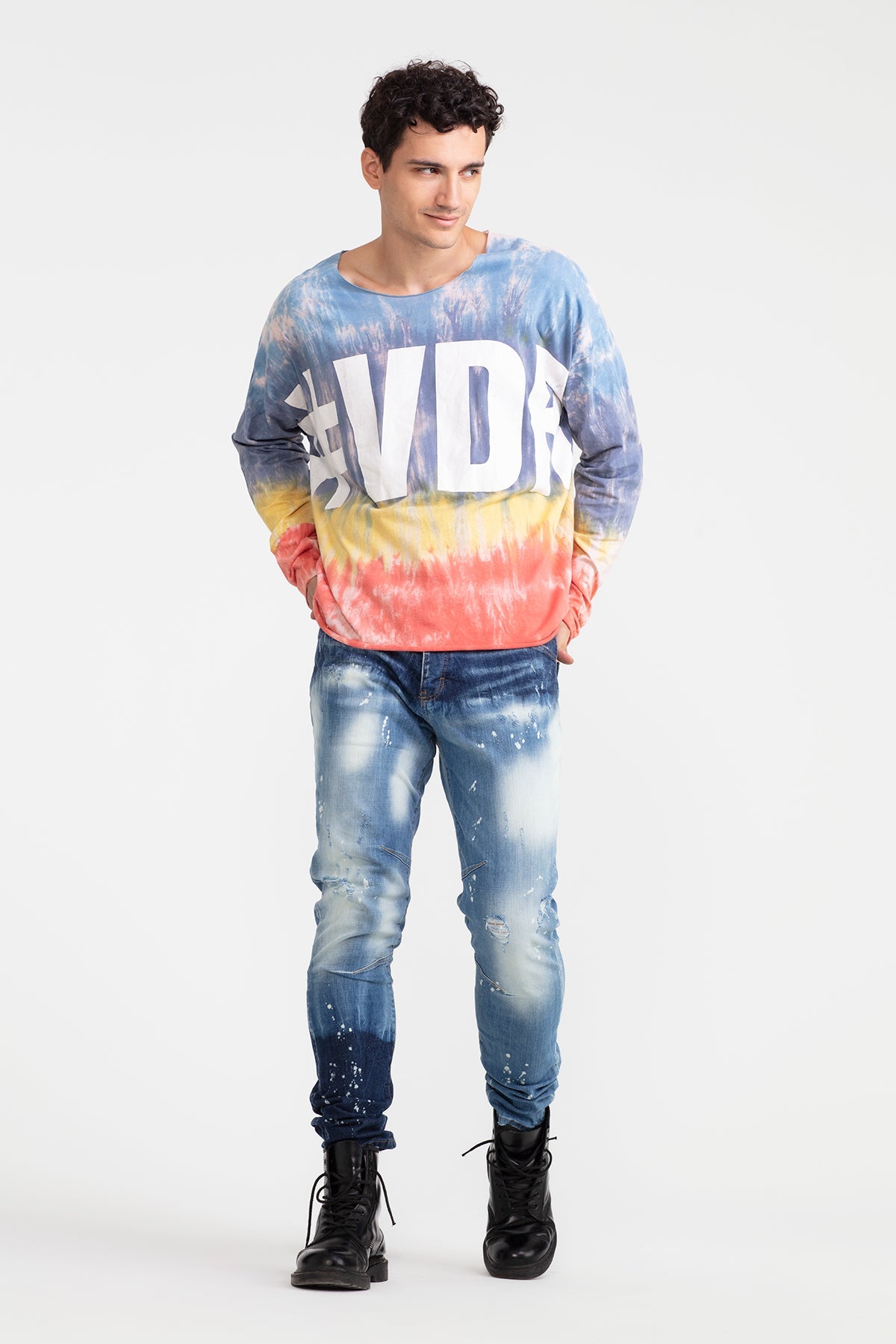 Çok Renkli Batik  Uzun T-shirt 1059