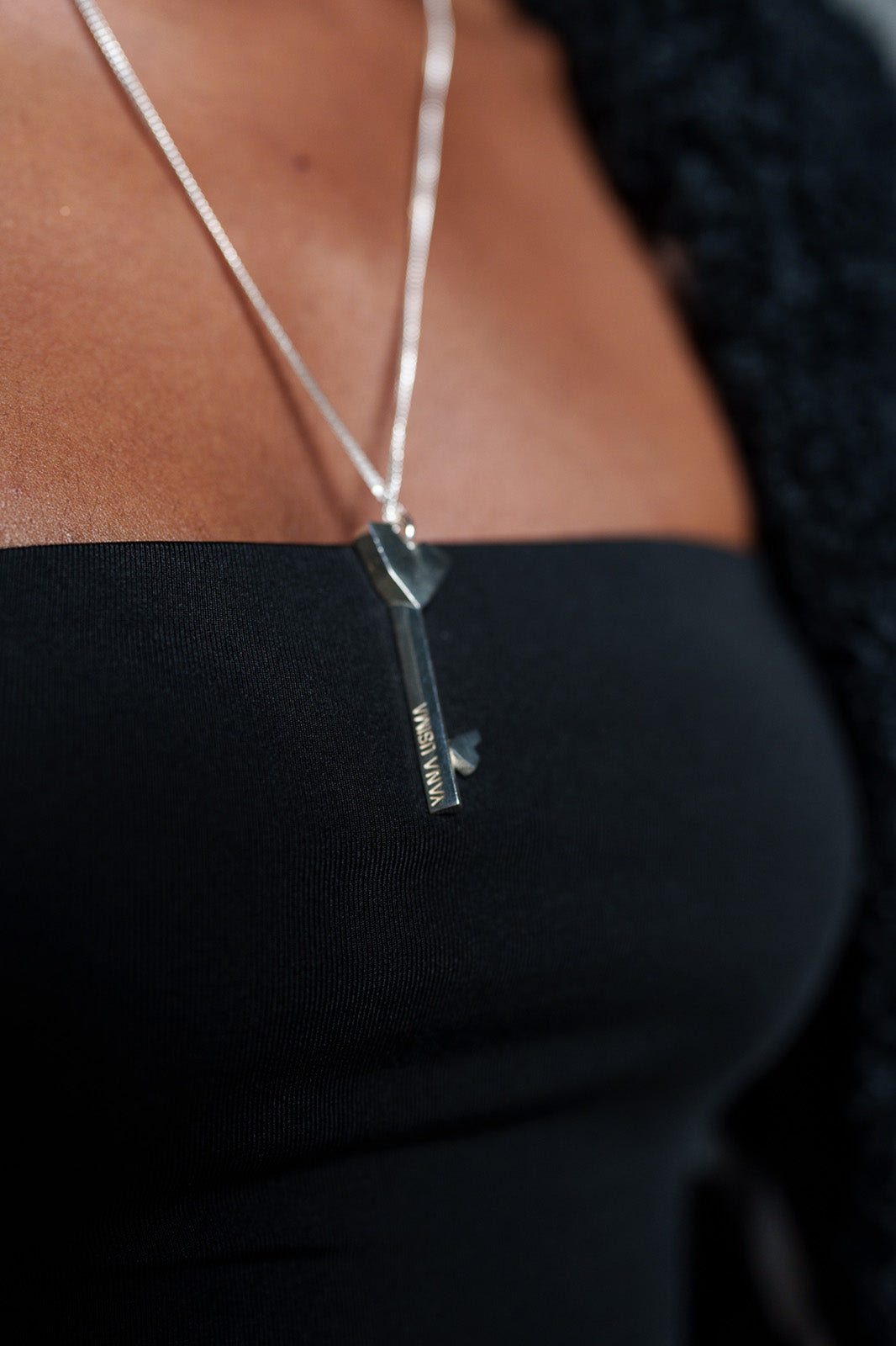 Gümüs  Kolye Heart Key