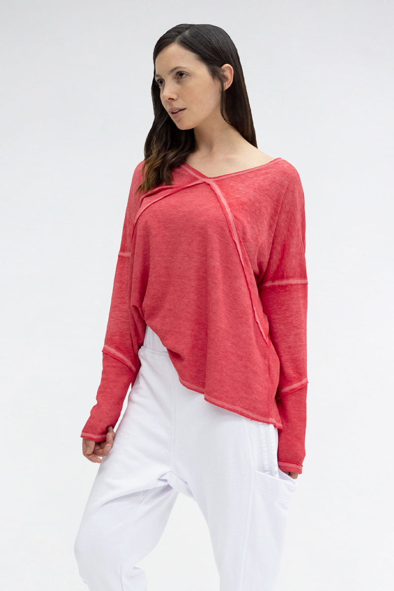 KIRMIZI UZUN T-SHIRT 3168