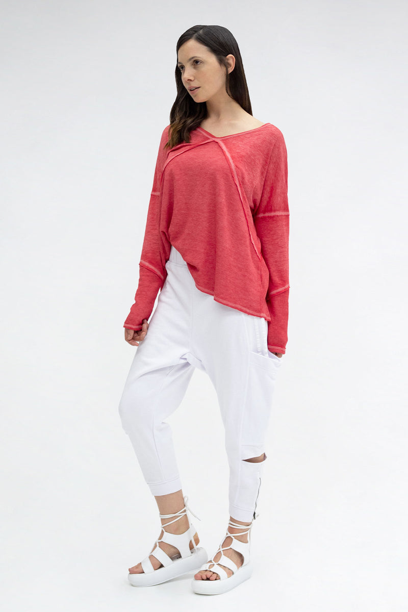 KIRMIZI UZUN T-SHIRT 3168