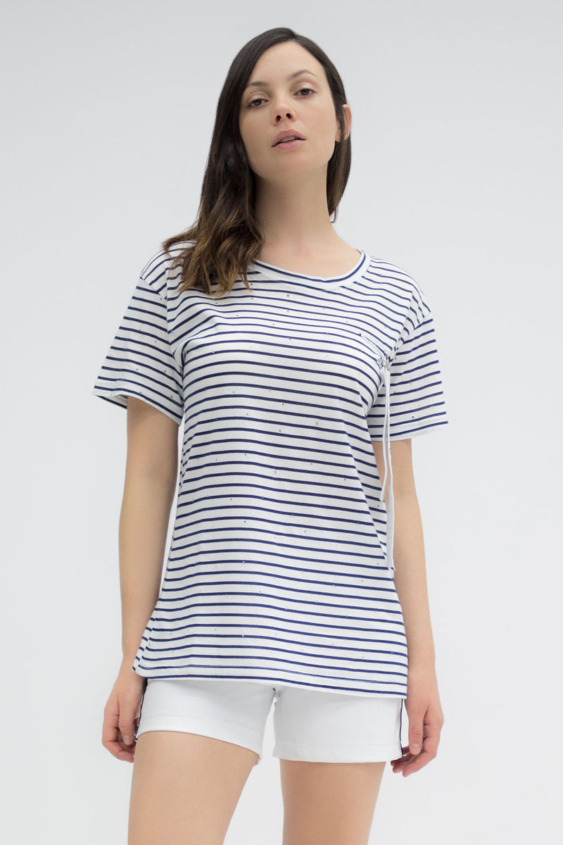 BEYAZ SİYAH T-SHIRT 3425