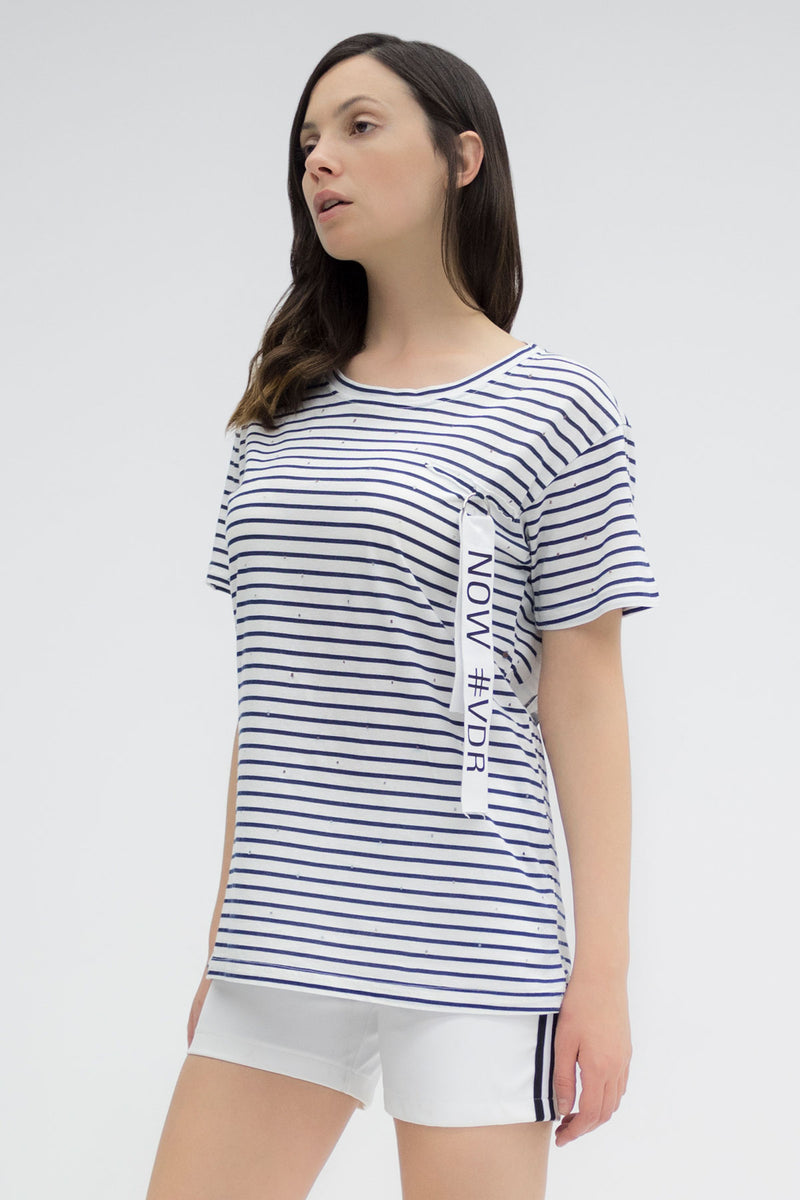 BEYAZ SİYAH T-SHIRT 3425