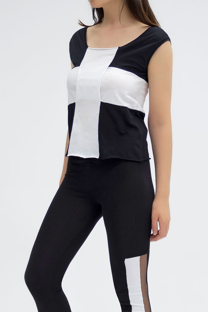 SİYAH BEYAZ T-SHIRT 3438