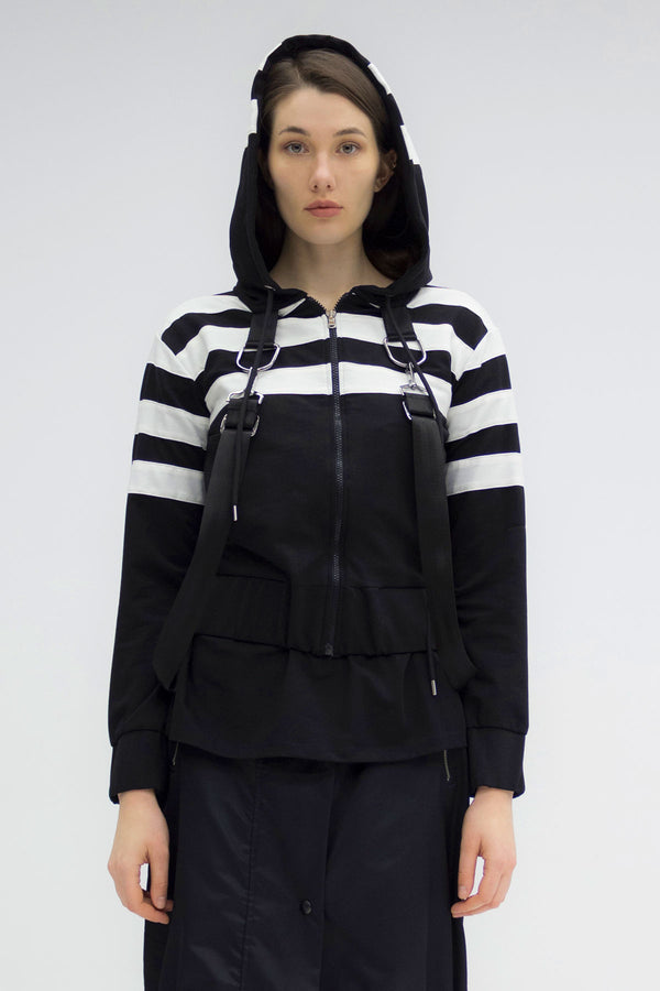 SİYAH EKRU SWEATSHIRT 5063