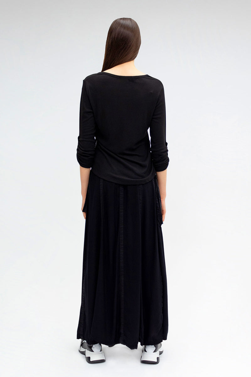 SİYAH UZUN T-SHIRT 5070