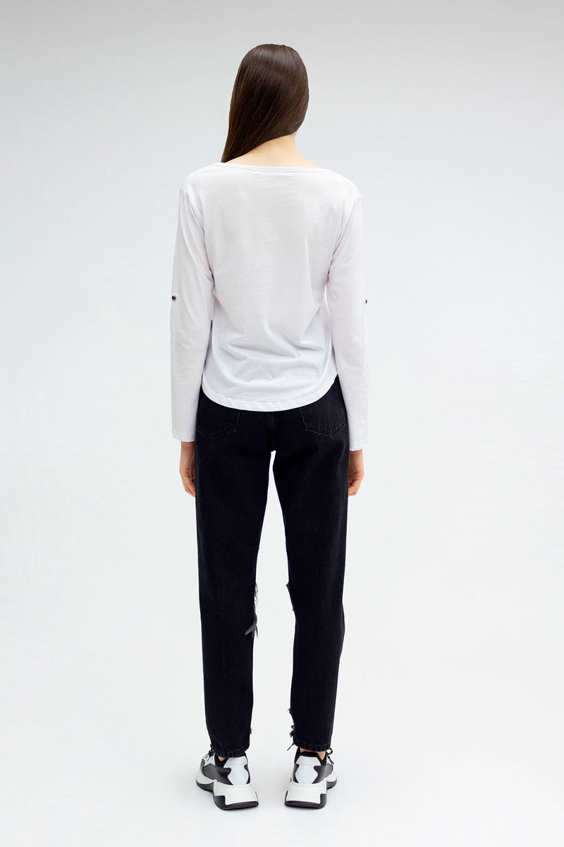 BEYAZ UZUN T-SHIRT 5070