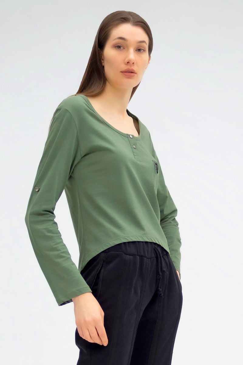 HAKİ UZUN T-SHIRT 5070