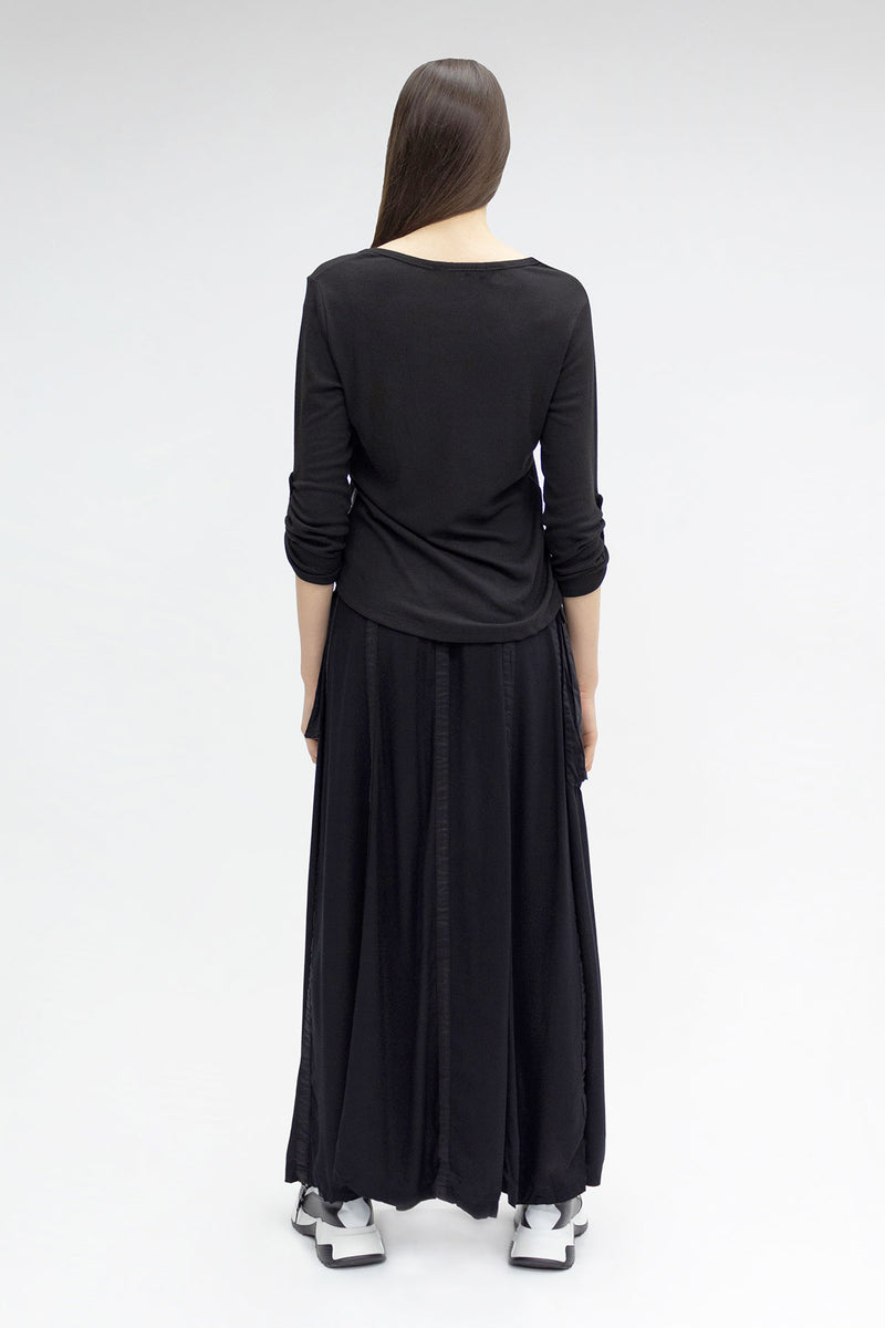 SİYAH UZUN T-SHIRT 5075