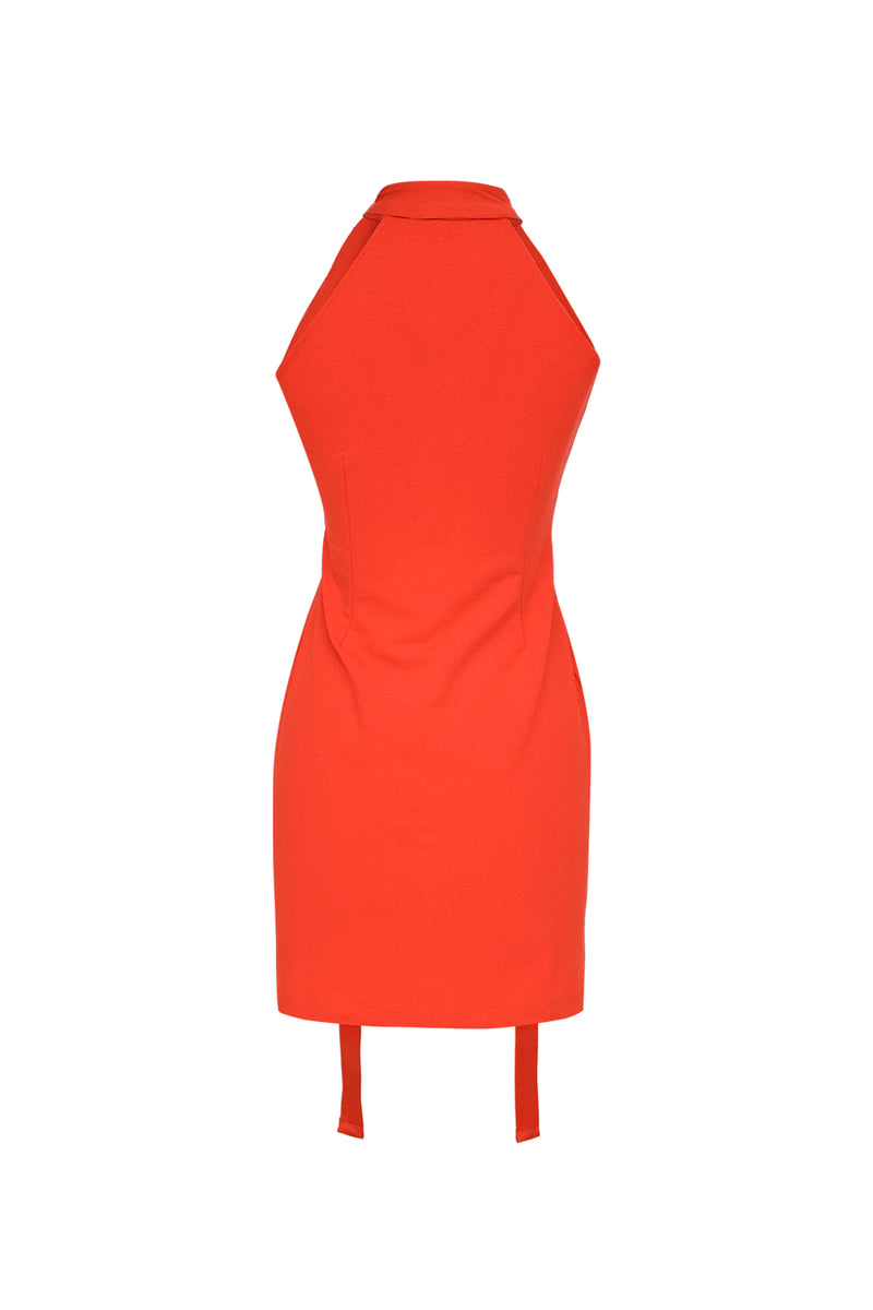 TURUNCU ELBİSE 7111