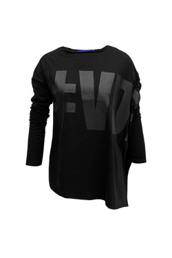 SİYAH UZUN T-SHIRT 7123