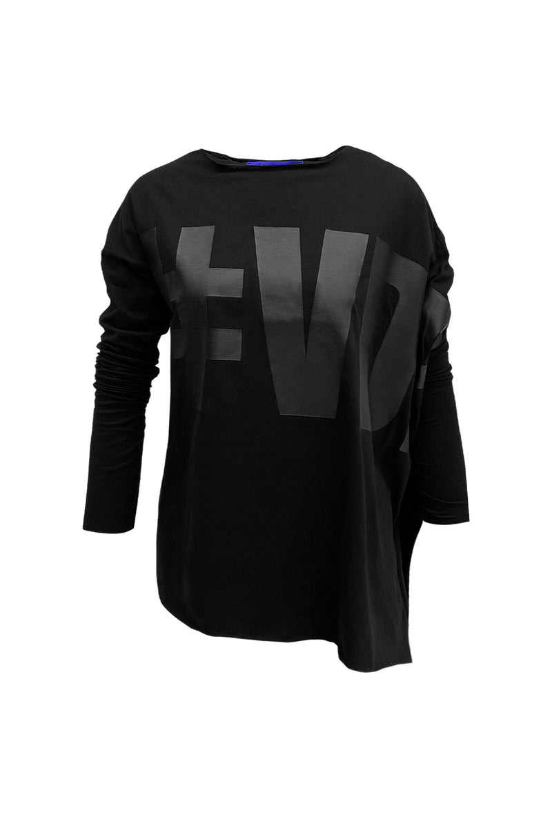 SİYAH UZUN T-SHIRT 7123