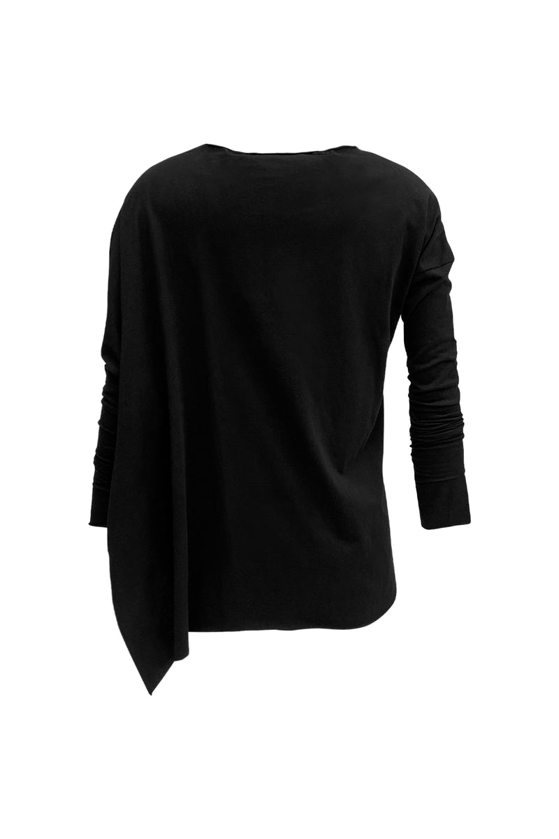 SİYAH UZUN T-SHIRT 7123