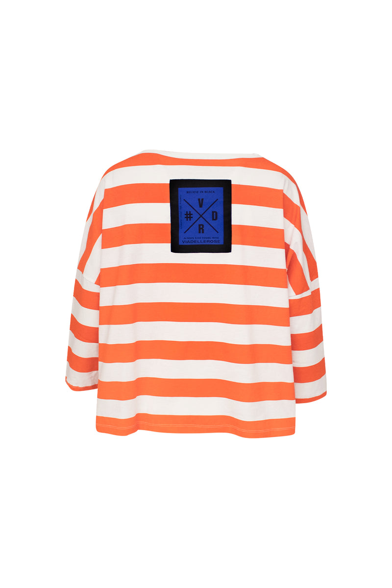BEYAZ TURUNCU UZUN T-SHIRT 7173