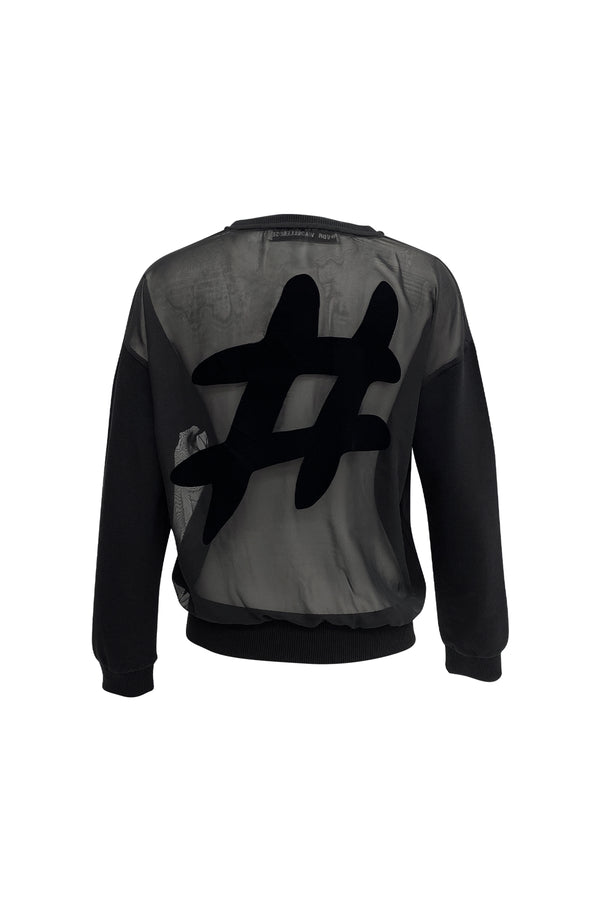 SİYAH SWEATSHIRT 7349
