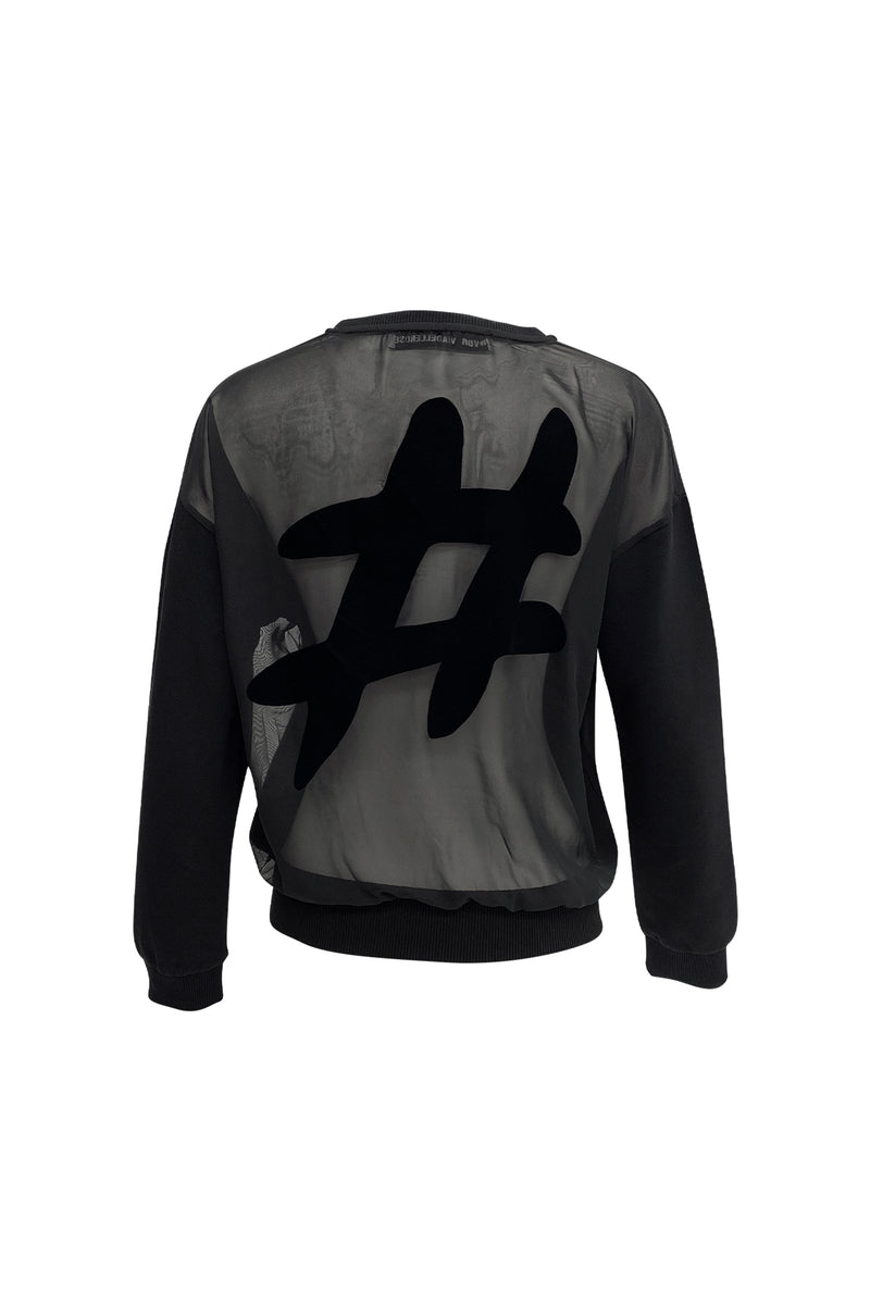 SİYAH SWEATSHIRT 7349