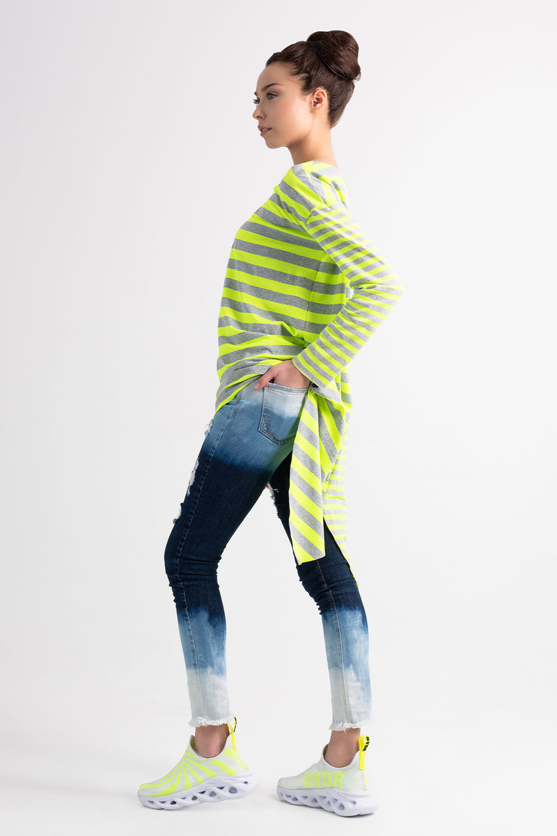 SARI NEON UZUN T-SHIRT 7359