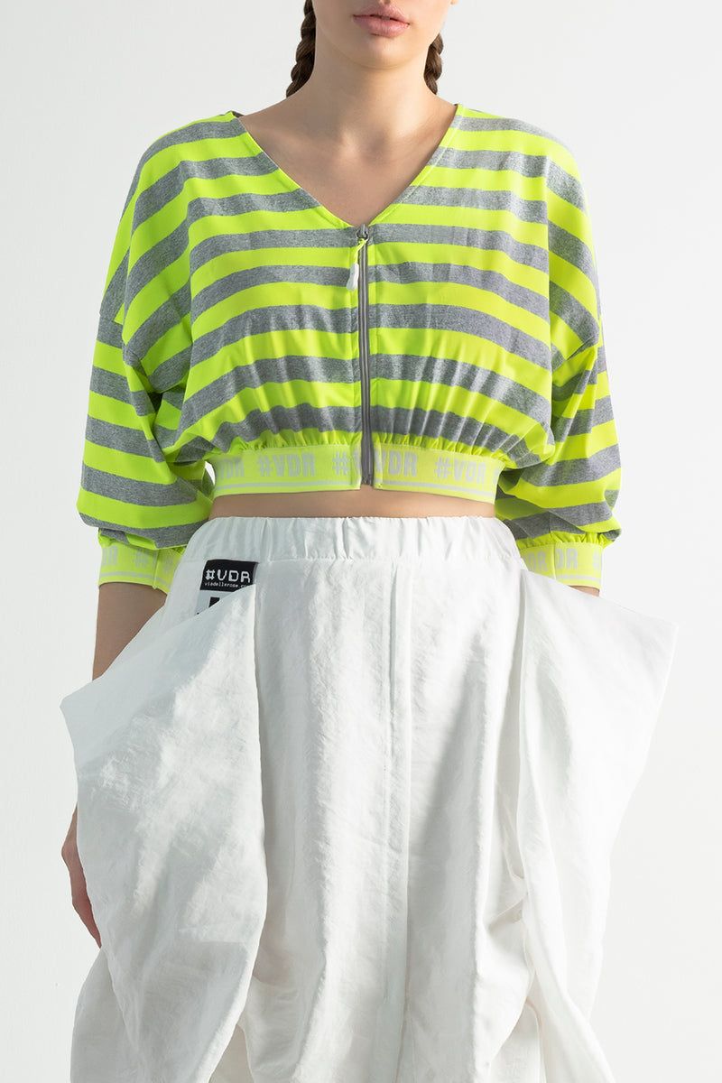 SARI NEON GRİ MELANJ CEKET 7366