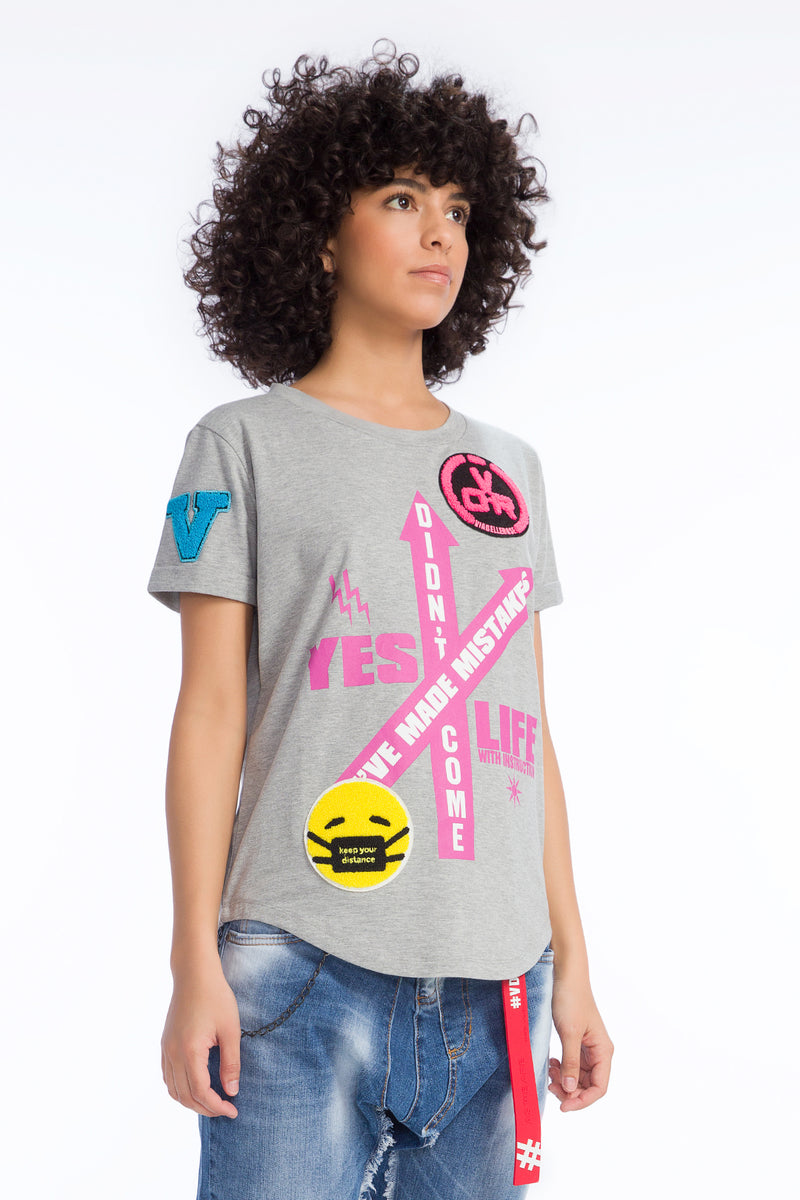 GRİ MELANJ T-SHIRT 9351
