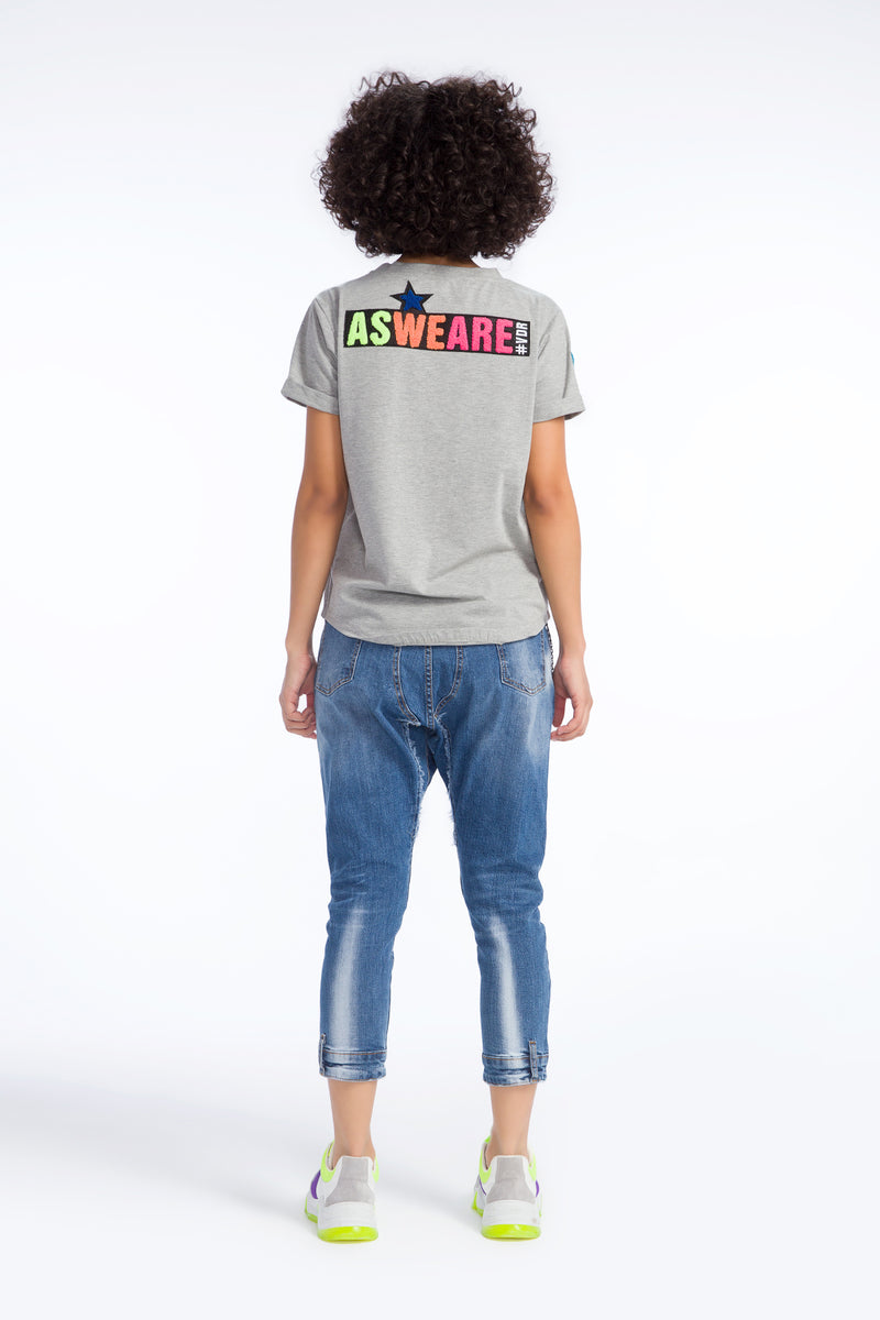 GRİ MELANJ T-SHIRT 9351