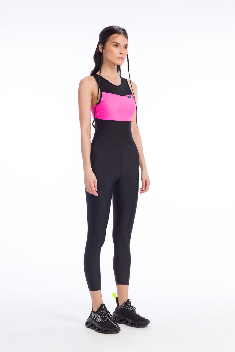 SİYAH PEMBE TULUM 9390