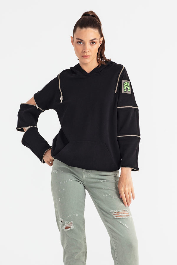 SİYAH SWEATSHIRT 11028