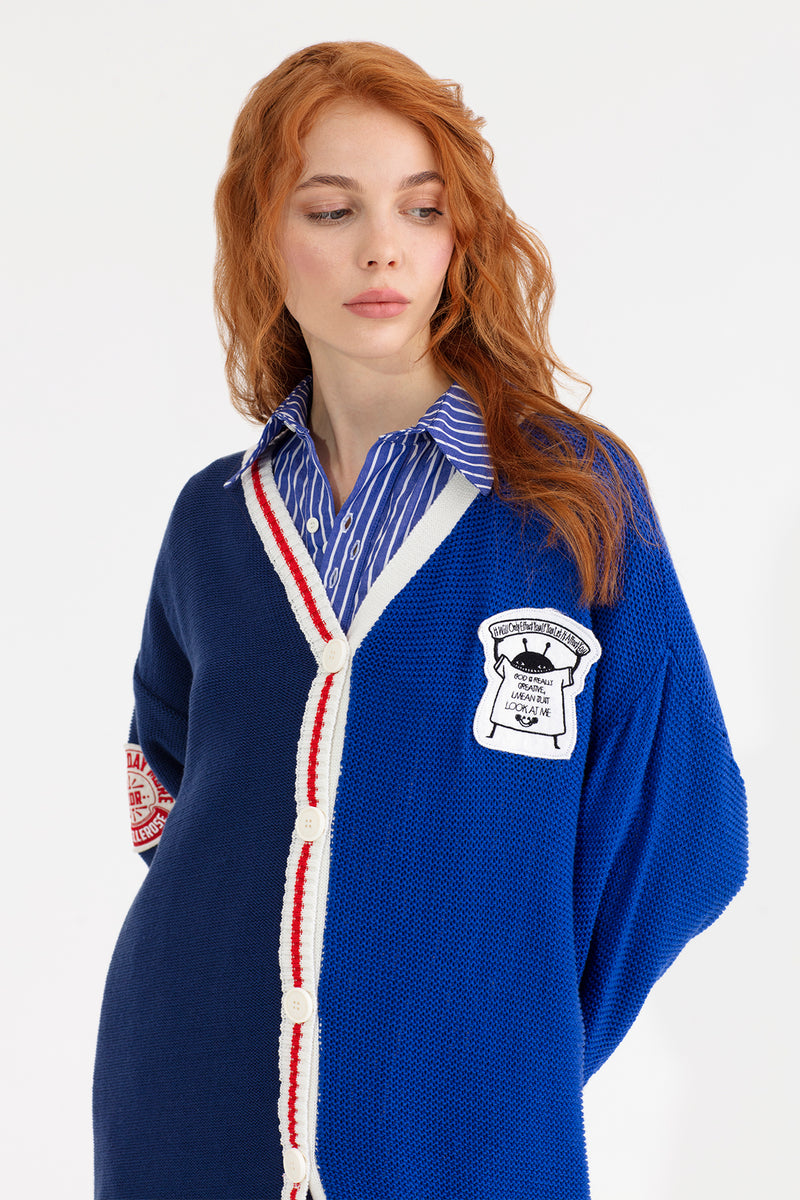 SAKS MAVİSİ MAVİ HIRKA 13035
