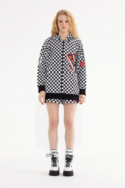 SİYAH BEYAZ SWEATSHIRT 13080