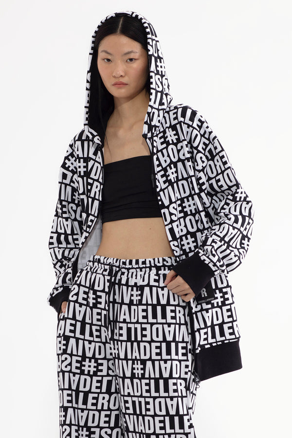 SİYAH BEYAZ SWEATSHIRT 13413