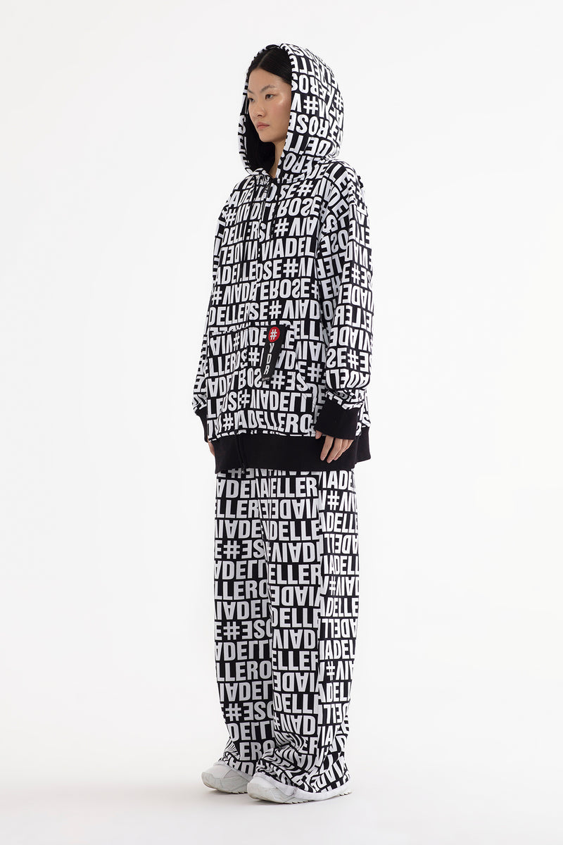 SİYAH BEYAZ SWEATSHIRT 13413