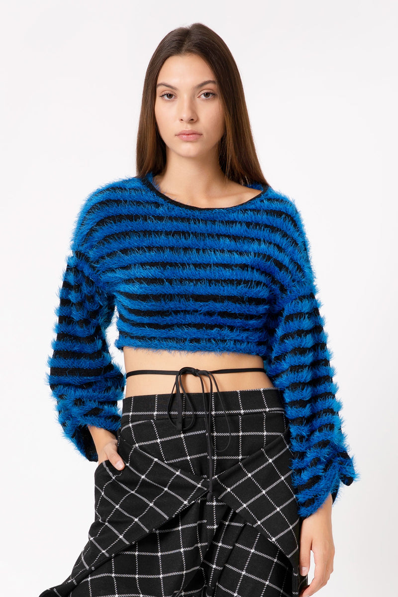 SİYAH SAKS MAVİSİ SWEATSHIRT 4306