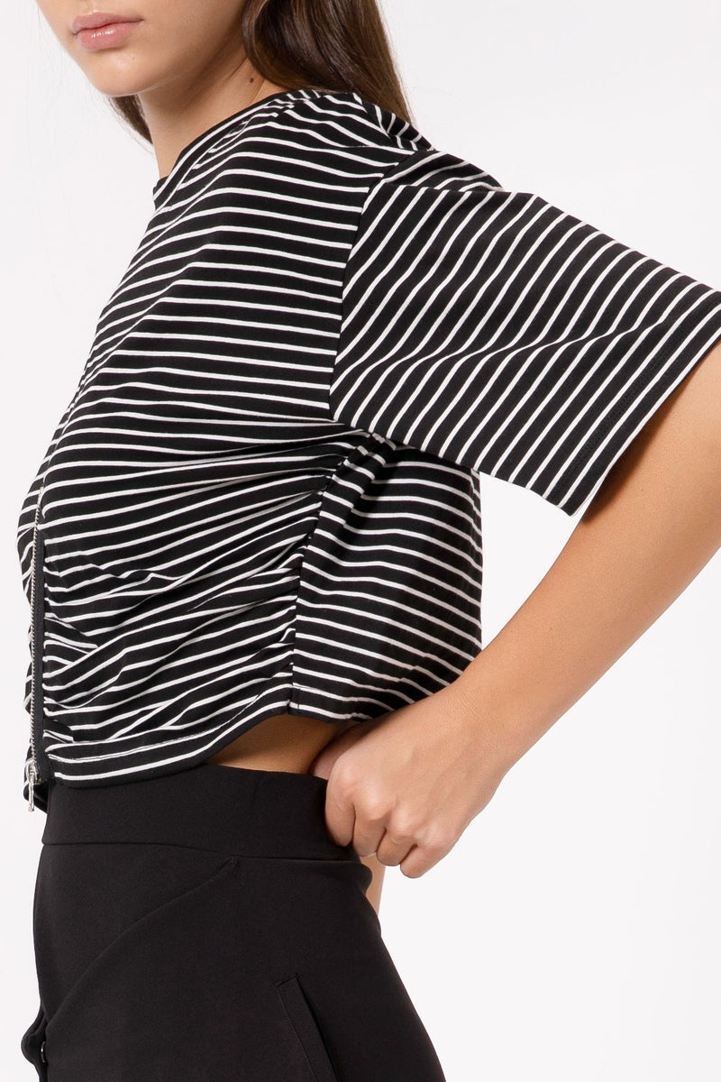SİYAH KREM T-SHIRT 4489