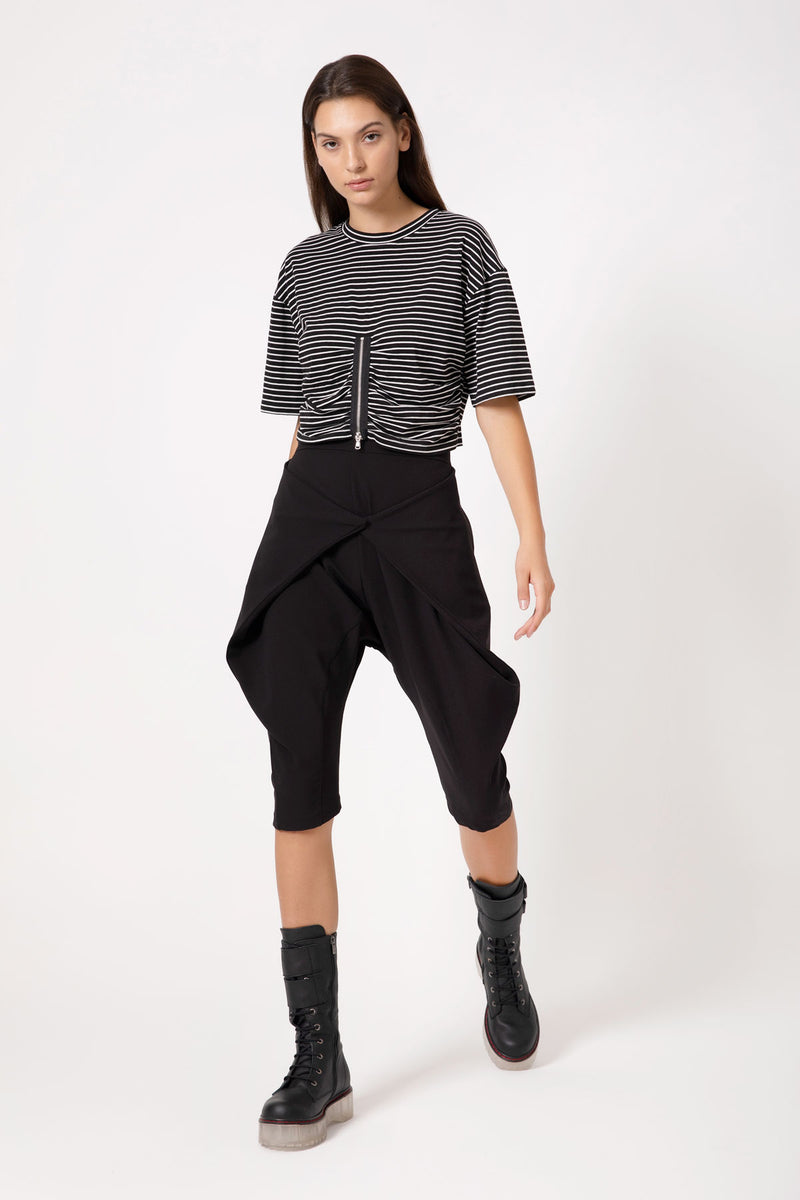 SİYAH KREM T-SHIRT 4489