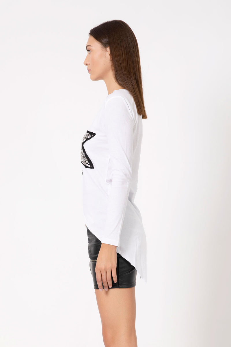 BEYAZ UZUN T-SHIRT 4513