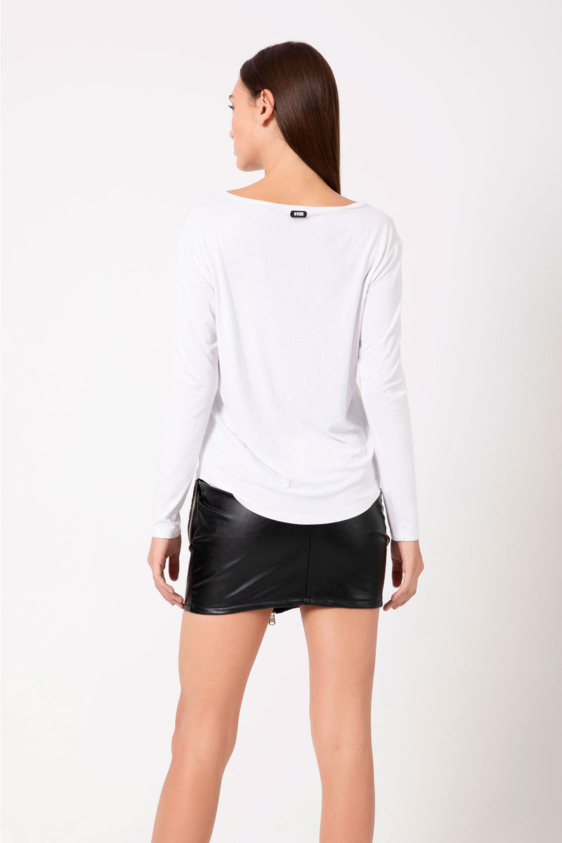 SİYAH UZUN T-SHIRT 4558