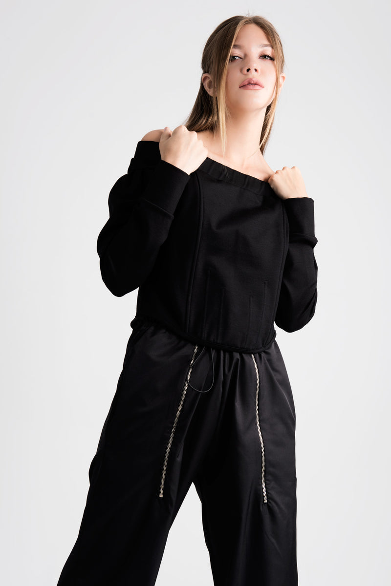 SİYAH SWEATSHIRT 6179