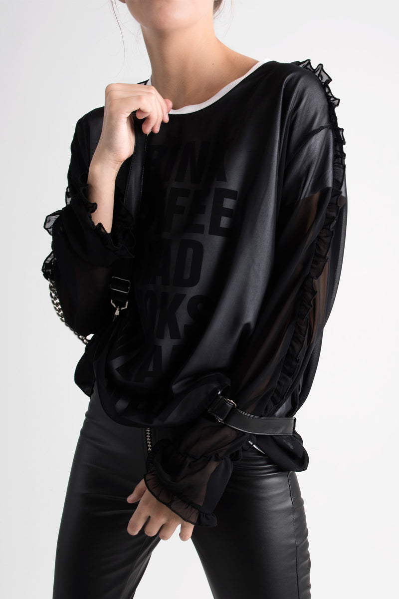 SİYAH BLUZ 6250