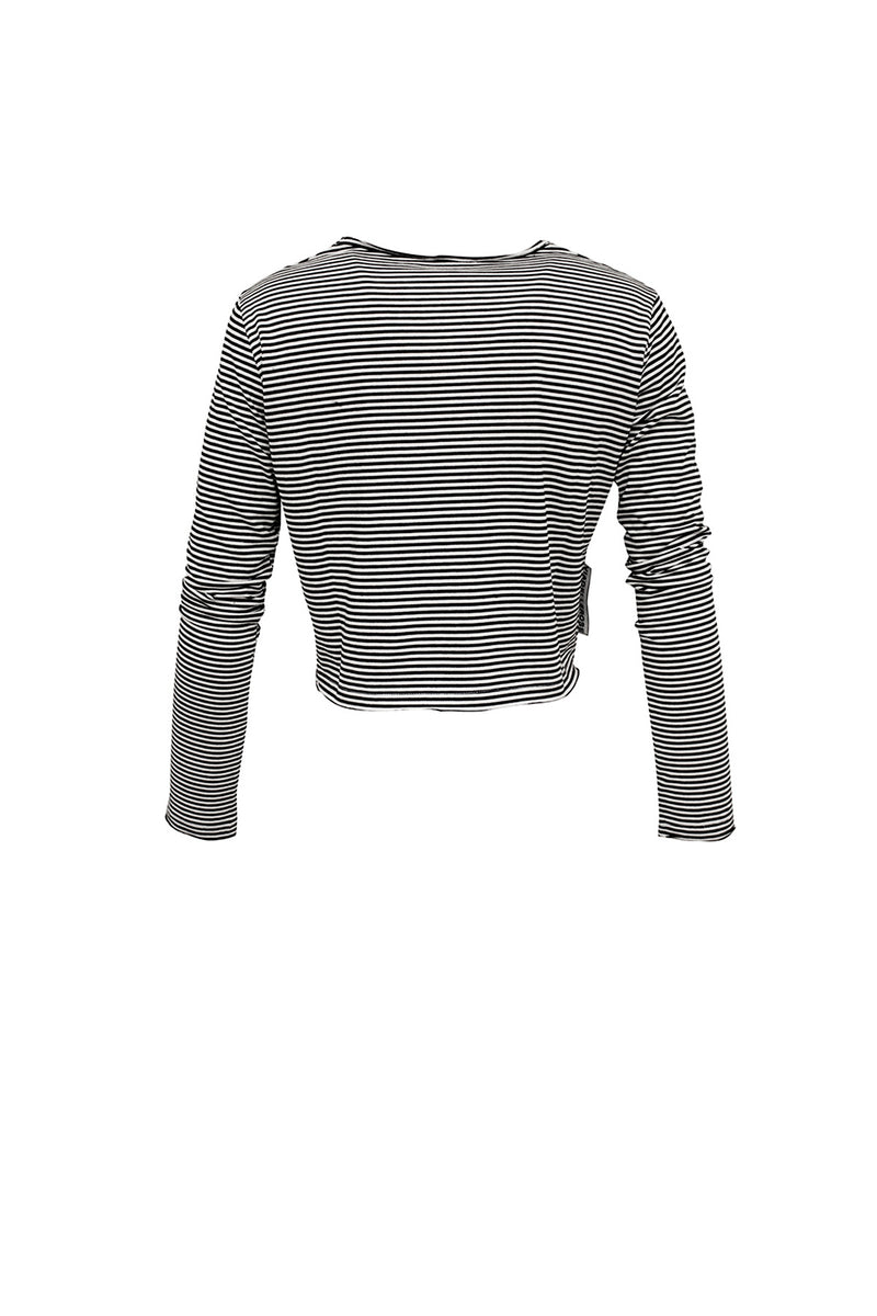 SİYAH BEYAZ UZUN T-SHIRT 6260