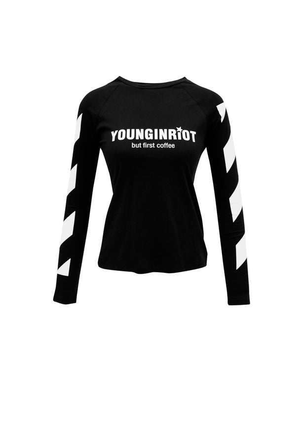 SİYAH UZUN T-SHIRT 6281